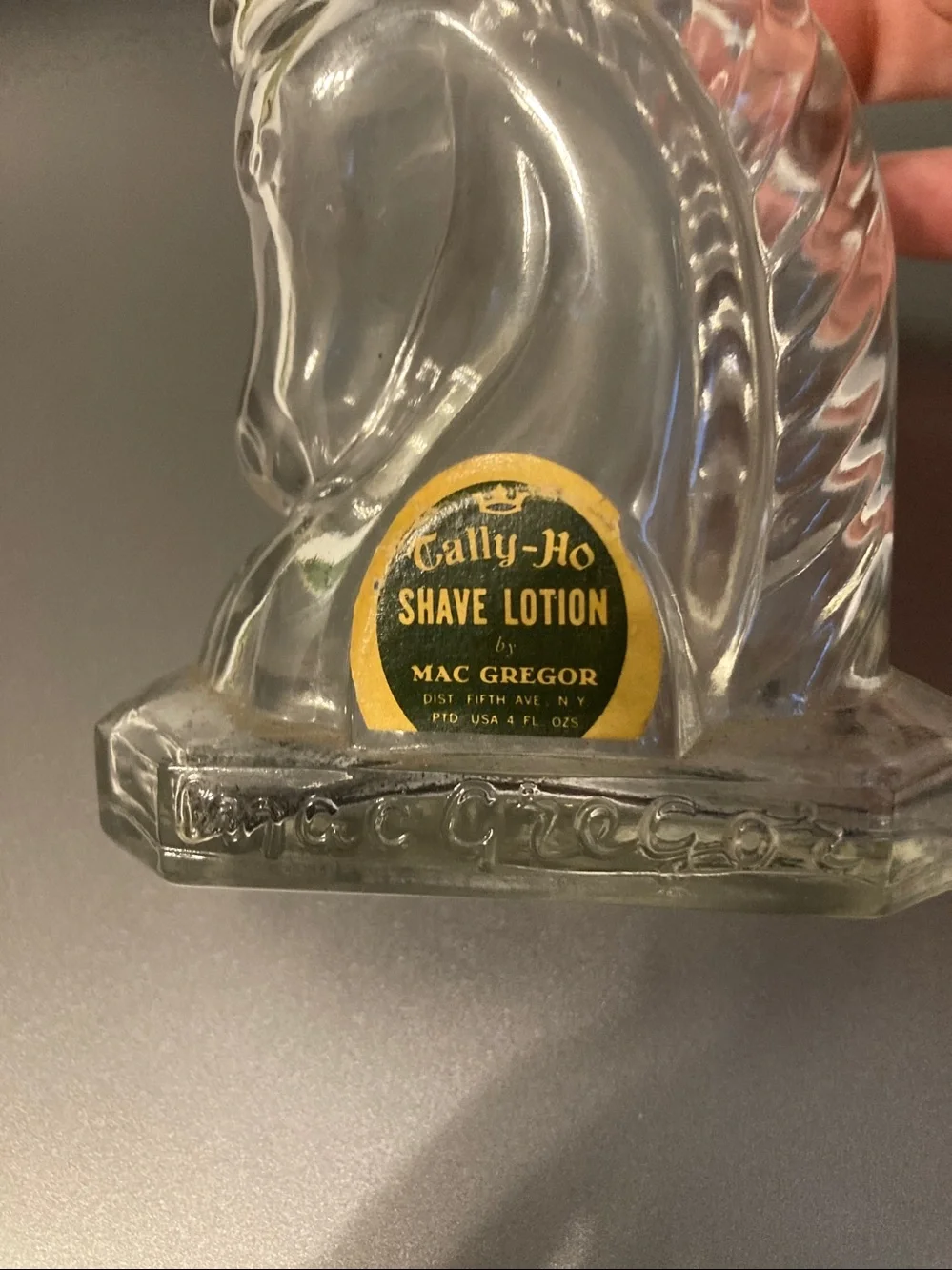 Vintage Tally-Ho Aftershave Lotion Bottle by Mac Gregor.